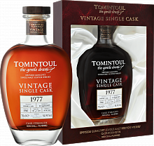 Виски Tomintoul Speyside Glenlivet Single Sherry Cask Single Malt Scotch Whisky 1977 (Подарочная упаковка)